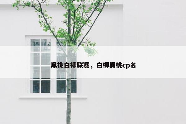 黑桃白柳联赛，白柳黑桃cp名