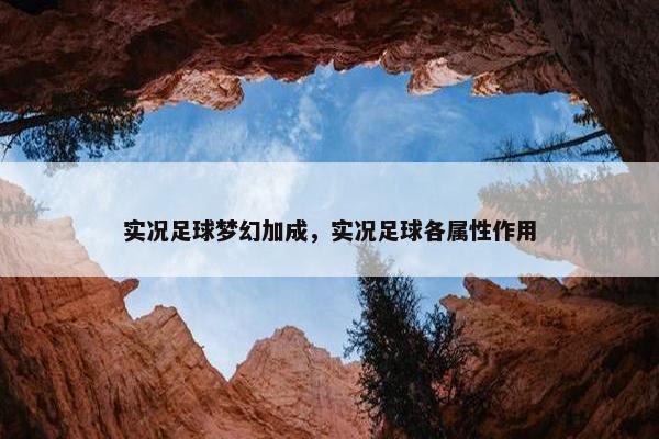 实况足球梦幻加成，实况足球各属性作用