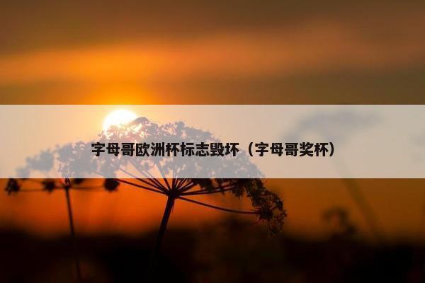 字母哥欧洲杯标志毁坏（字母哥奖杯）