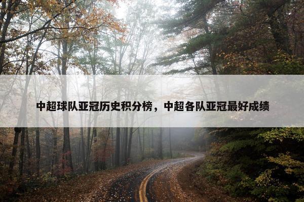 中超球队亚冠历史积分榜，中超各队亚冠最好成绩