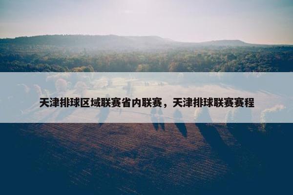 天津排球区域联赛省内联赛，天津排球联赛赛程