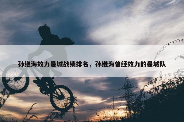 孙继海效力曼城战绩排名，孙继海曾经效力的曼城队
