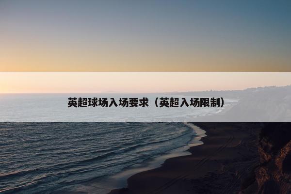 英超球场入场要求（英超入场限制）