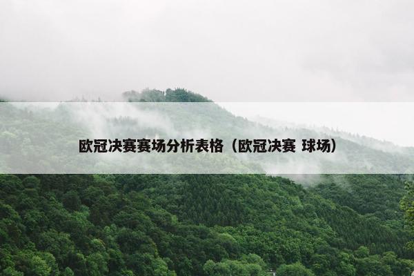 欧冠决赛赛场分析表格（欧冠决赛 球场）