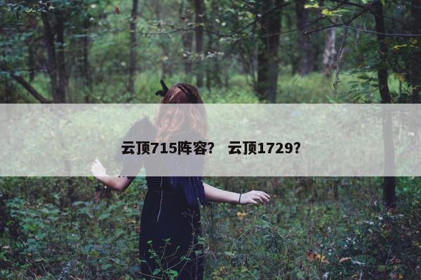 云顶715阵容？ 云顶1729？