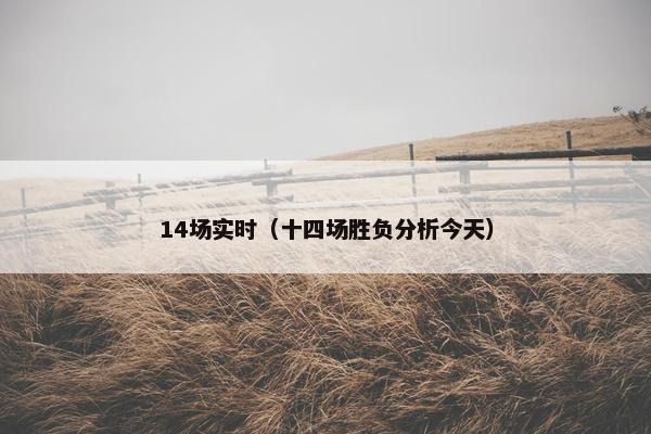 14场实时（十四场胜负分析今天）