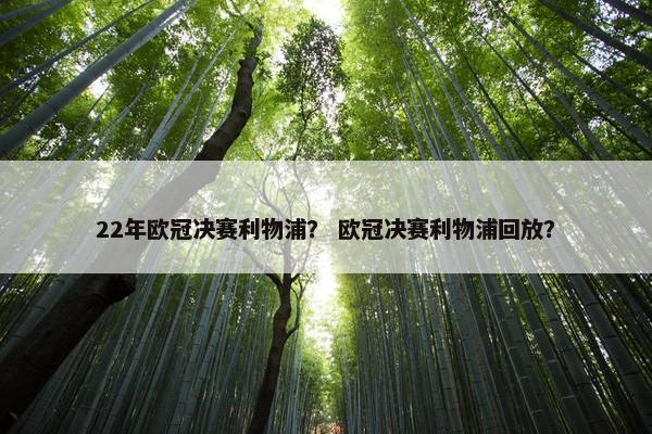 22年欧冠决赛利物浦？ 欧冠决赛利物浦回放？
