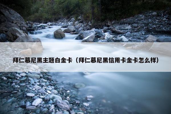 拜仁慕尼黑主题白金卡（拜仁慕尼黑信用卡金卡怎么样）