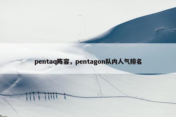 pentaq阵容，pentagon队内人气排名