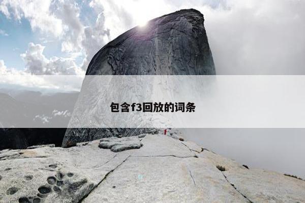 包含f3回放的词条