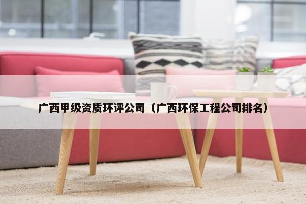 广西甲级资质环评公司（广西环保工程公司排名）