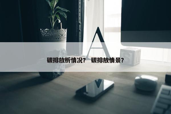 碳排放析情况？ 碳排放情景？