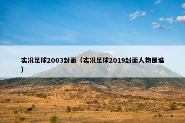 实况足球2003封面（实况足球2019封面人物是谁）