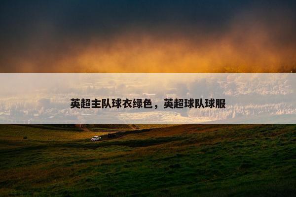 英超主队球衣绿色，英超球队球服