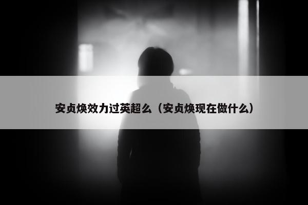 安贞焕效力过英超么（安贞焕现在做什么）