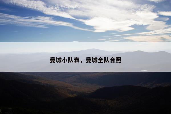 曼城小队表，曼城全队合照