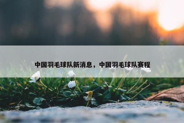中国羽毛球队新消息，中国羽毛球队赛程