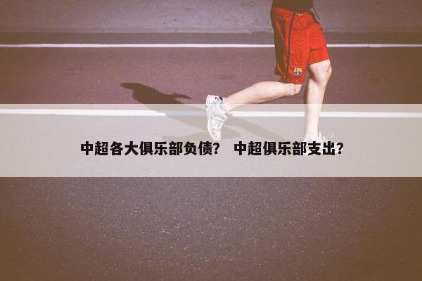 中超各大俱乐部负债？ 中超俱乐部支出？