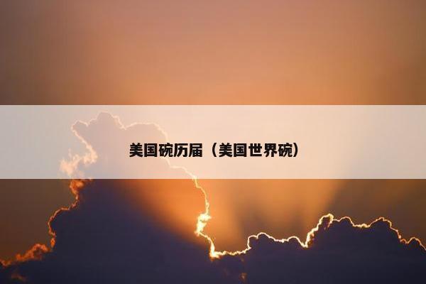 美国碗历届（美国世界碗）