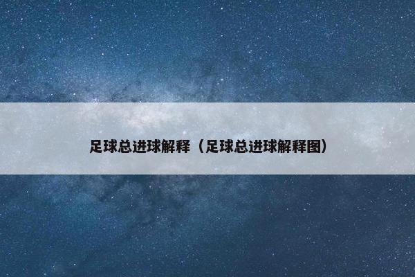 足球总进球解释（足球总进球解释图）
