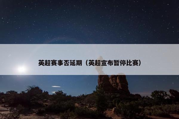 英超赛事否延期（英超宣布暂停比赛）