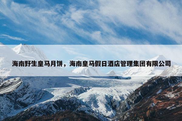 海南野生皇马月饼，海南皇马假日酒店管理集团有限公司