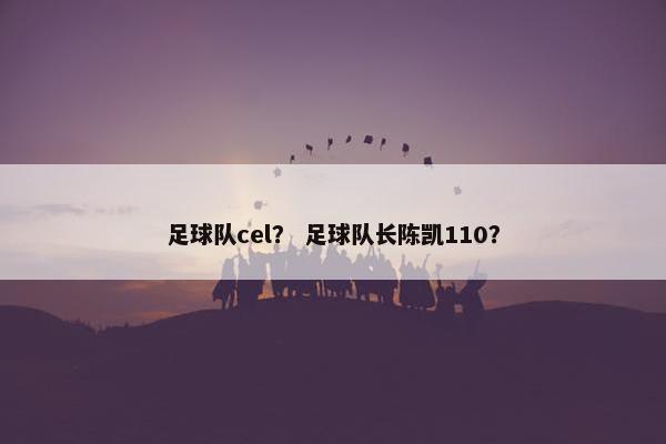 足球队cel？ 足球队长陈凯110？