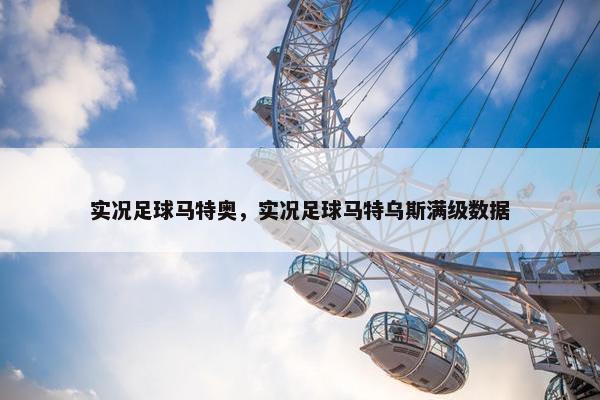 实况足球马特奥，实况足球马特乌斯满级数据