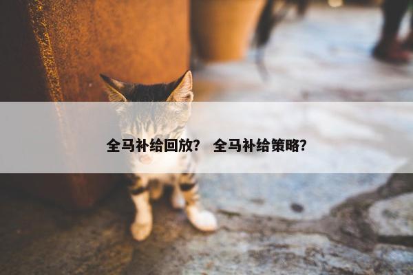 全马补给回放？ 全马补给策略？