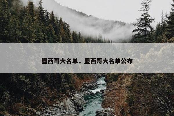 墨西哥大名单，墨西哥大名单公布