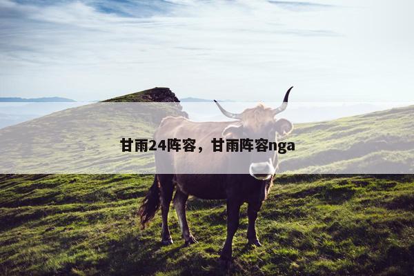 甘雨24阵容，甘雨阵容nga