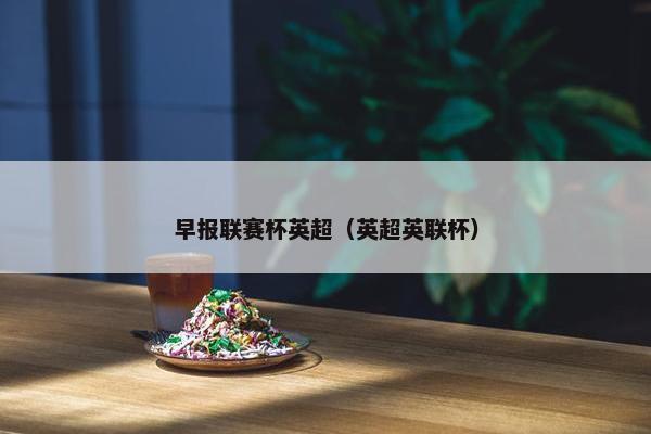 早报联赛杯英超（英超英联杯）
