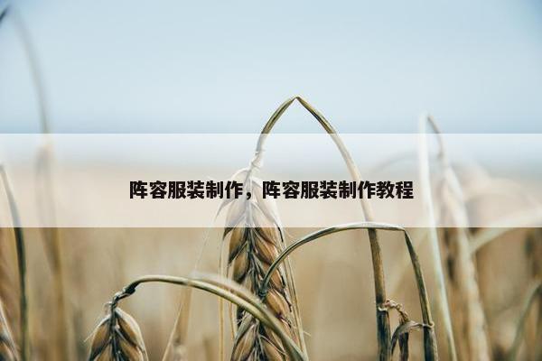 阵容服装制作，阵容服装制作教程
