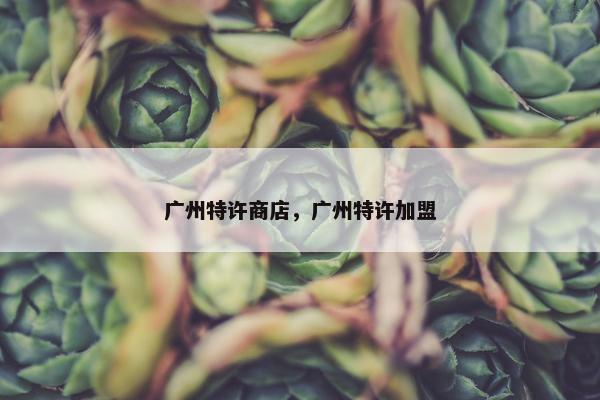 广州特许商店，广州特许加盟
