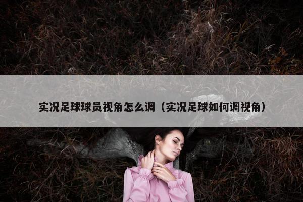实况足球球员视角怎么调（实况足球如何调视角）