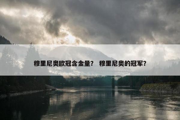 穆里尼奥欧冠含金量？ 穆里尼奥的冠军？