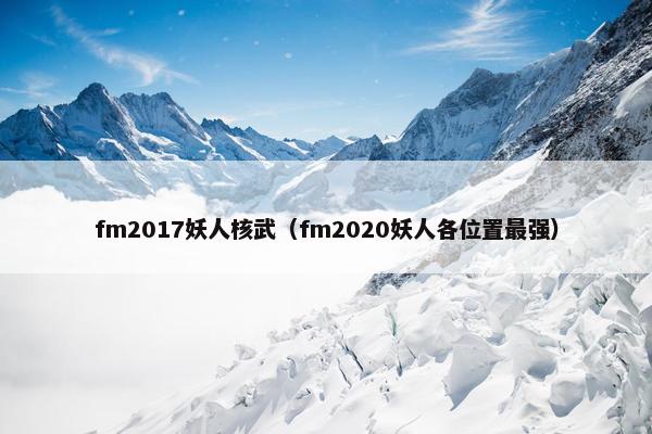 fm2017妖人核武（fm2020妖人各位置最强）