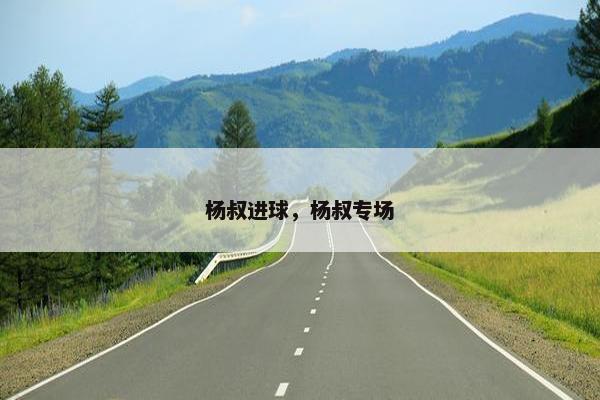 杨叔进球，杨叔专场