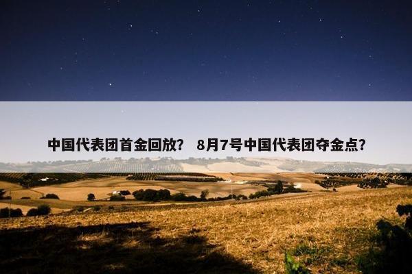 中国代表团首金回放？ 8月7号中国代表团夺金点？
