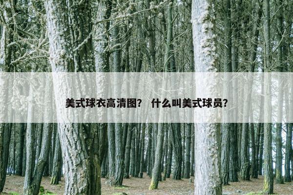 美式球衣高清图？ 什么叫美式球员？