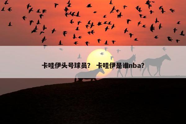 卡哇伊头号球员？ 卡哇伊是谁nba？