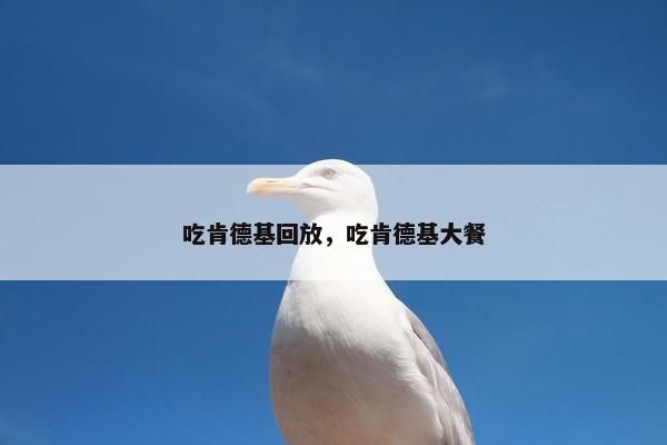 吃肯德基回放，吃肯德基大餐
