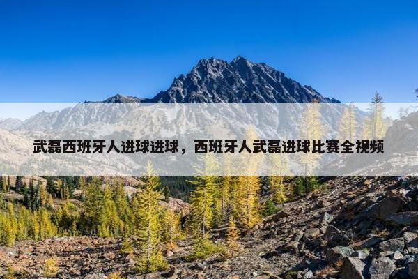 武磊西班牙人进球进球，西班牙人武磊进球比赛全视频