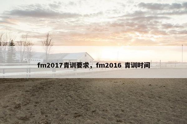 fm2017青训要求，fm2016 青训时间