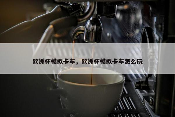 欧洲杯模拟卡车，欧洲杯模拟卡车怎么玩