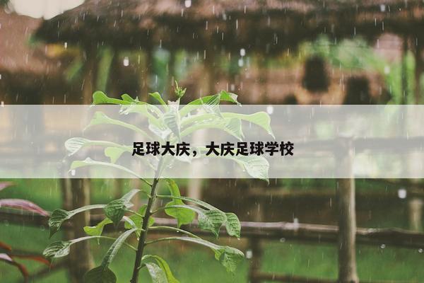 足球大庆，大庆足球学校