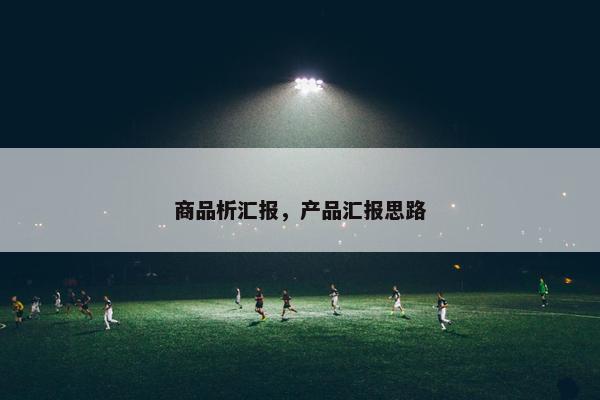 商品析汇报，产品汇报思路