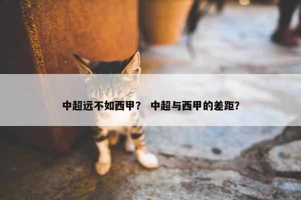 中超远不如西甲？ 中超与西甲的差距？