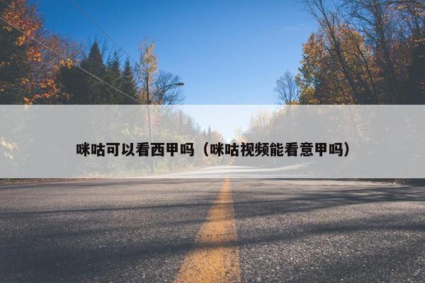 咪咕可以看西甲吗（咪咕视频能看意甲吗）