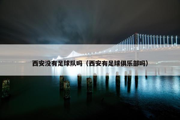 西安没有足球队吗（西安有足球俱乐部吗）